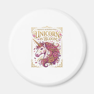 Unicorn in Bloom Stylish Zazzle Design_1 Magnet