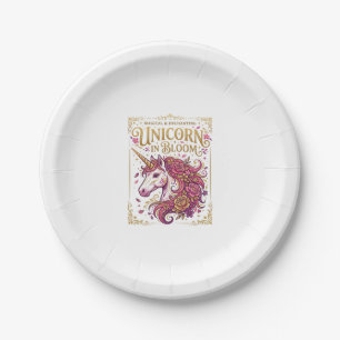 Unicorn in Bloom Stylish Zazzle Design_1 Paper Plate