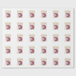 Unicorn in Bloom Stylish Zazzle Design_1 Wrapping Paper