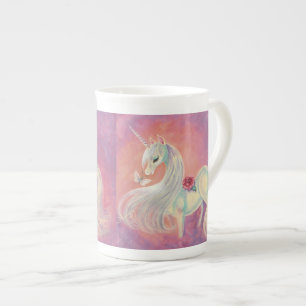 Unicorn In Blush Of Dawn Bone China Mug