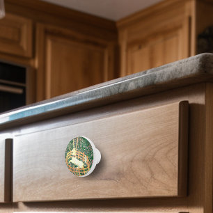 Unicorn In Captivity Ceramic Knob