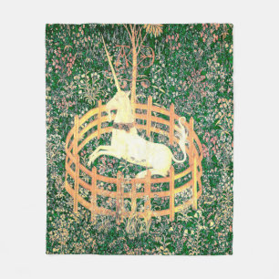 Unicorn In Captivity Fleece Blanket