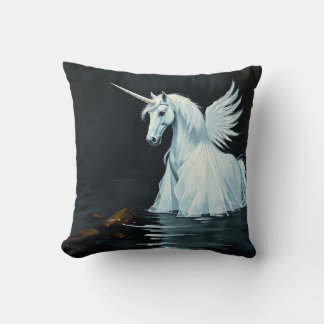 Unicorn in Lake Cushion