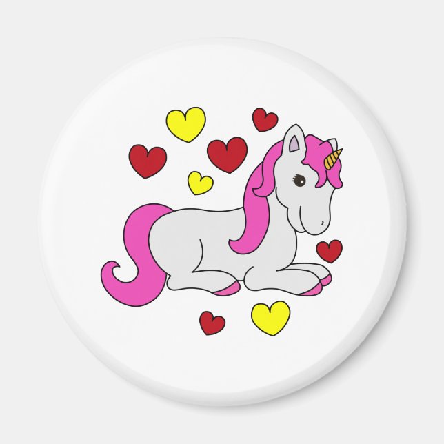 Unicorn in love magnet (Front)