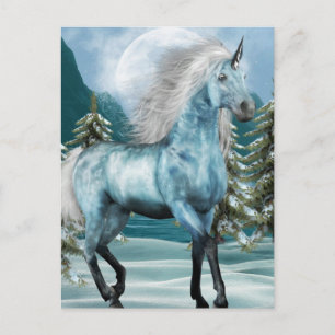 Unicorn in Moonlight Postcard