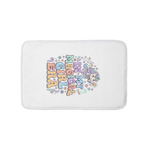 Unicorn In My Magical Girl Era Kawaii Sticker and Bath Mat