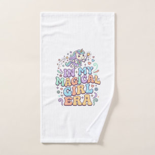 Unicorn In My Magical Girl Era Kawaii Sticker and Hand Towel