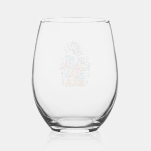 Unicorn In My Magical Girl Era Kawaii Sticker and Stemless Wine Glass