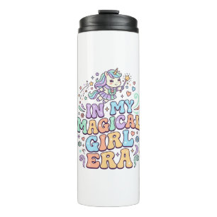Unicorn In My Magical Girl Era Kawaii Sticker and Thermal Tumbler