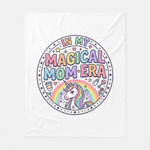 Unicorn In My Magical Mom Era Funny Shirt Graphic_ Fleece Blanket