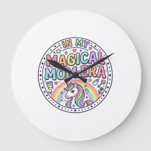 Unicorn In My Magical Mum Era Funny Shirt Graphic_ Large Clock