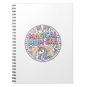 Unicorn In My Magical Mum Era Funny Shirt Graphic_ Notebook