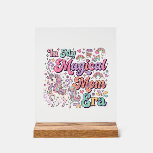 Unicorn In My Magical Mum Era Kawaii POD Artwork_1 Acrylic Sign
