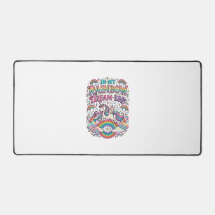 Unicorn In My Rainbow Dream Era Colourful Apparel Desk Mat