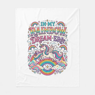 Unicorn In My Rainbow Dream Era Colourful Apparel Fleece Blanket