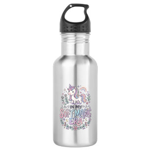 Unicorn In My Soft Magic Era Playful Typography De 532 Ml Water Bottle