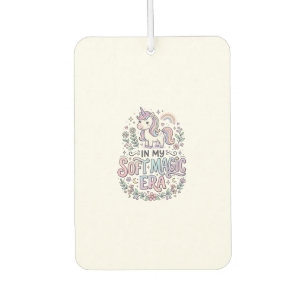 Unicorn In My Soft Magic Era Playful Typography De Car Air Freshener