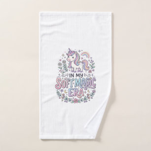 Unicorn In My Soft Magic Era Playful Typography De Hand Towel