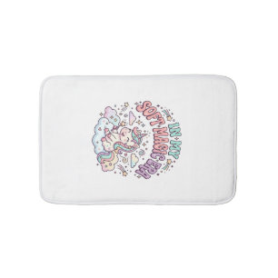 Unicorn In My Soft Magic Era Retro Style Product G Bath Mat