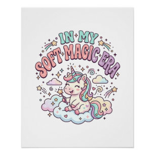 Unicorn In My Soft Magic Era Retro Style Product G Poster