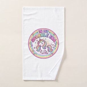Unicorn In My Sparkle Era Funny Print on Demand De Hand Towel