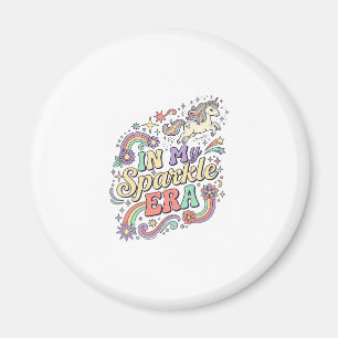 Unicorn In My Sparkle Era Kawaii Apparel Graphic_1 Magnet