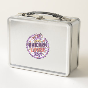 Unicorn In My Unicorn Lover Era Whimsical Merch De Metal Lunch Box