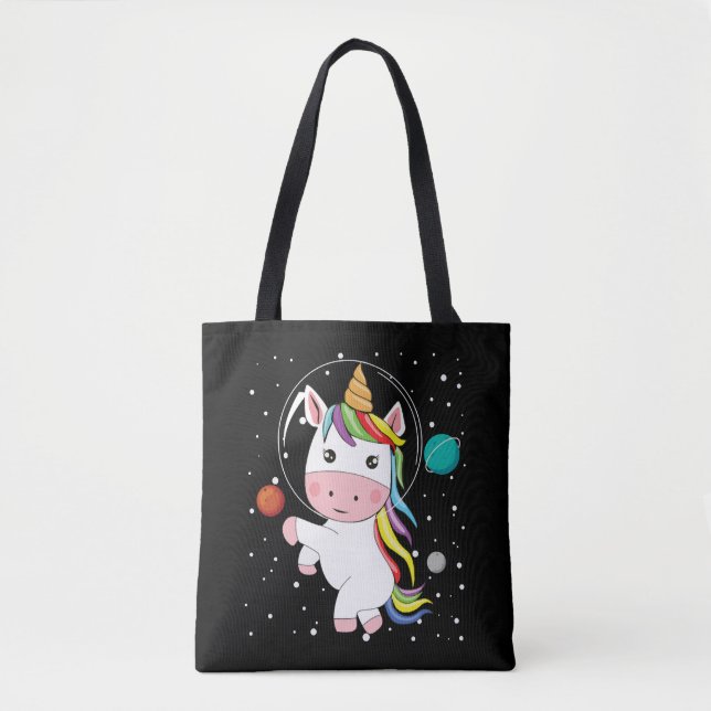 Unicorn In Space Tote Bag (Front)