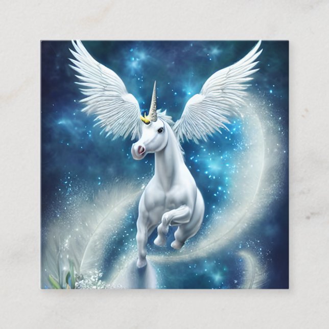 Unicorn in the Air Calling Card (Front)