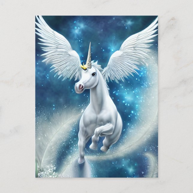 Unicorn in the Air Postcard (Front)