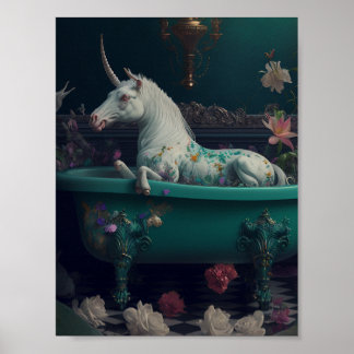 Unicorn in the Bathtub Poster