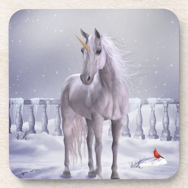 Unicorn in the Snow Coaster (Front)