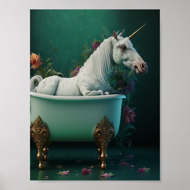 Unicorn in the Tub Poster (Front)