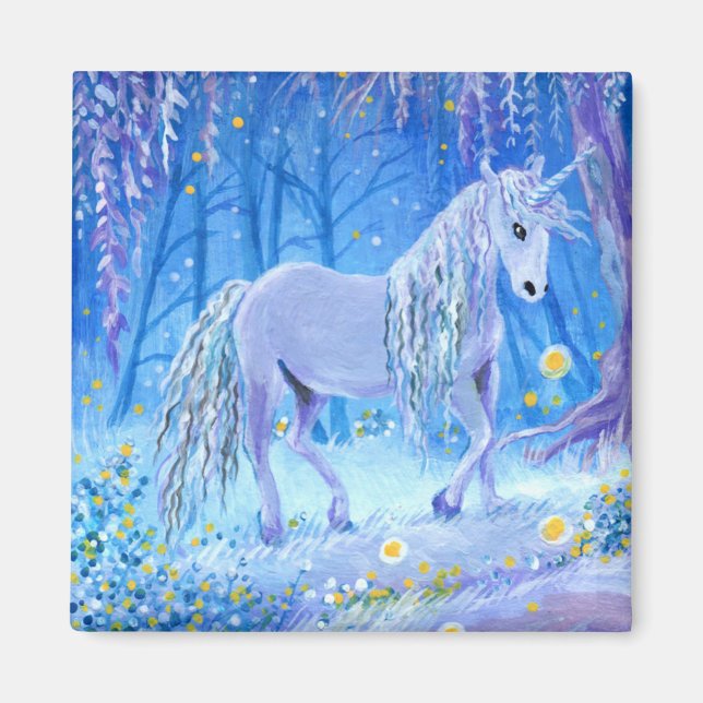 Unicorn in the Woods Magnet (Front)