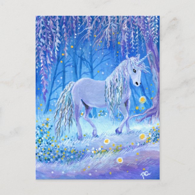 Unicorn in the Woods Postcard (Front)