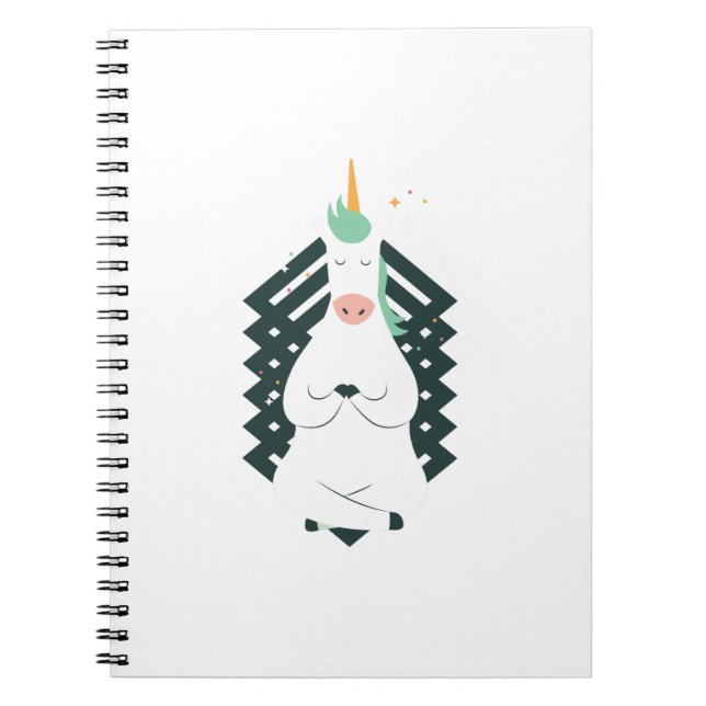 Unicorn in Yoga Pose Notebook (Front)