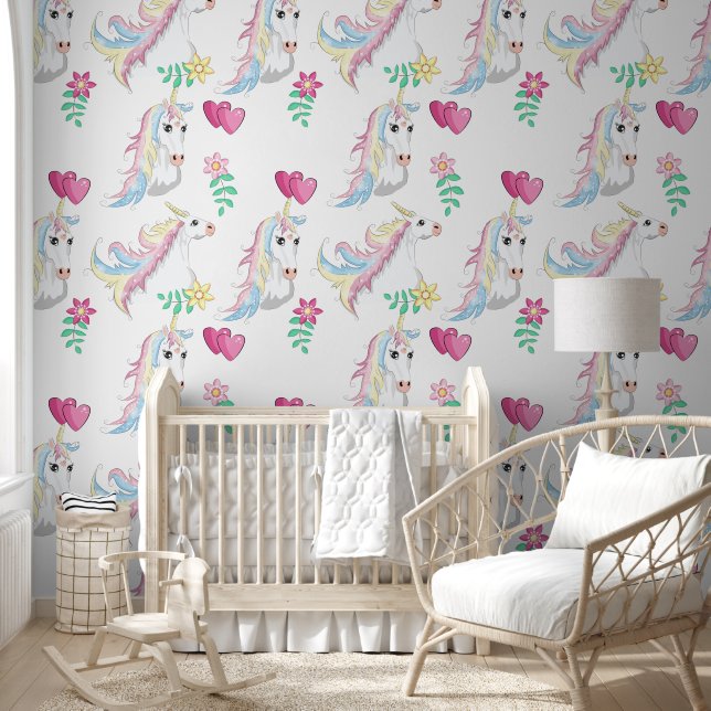 Unicorn: Innocence and Flowers  Wallpaper (Kids)