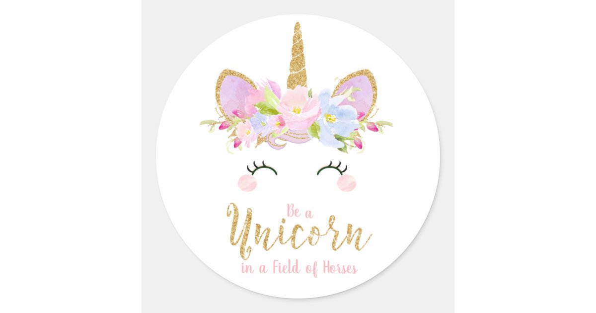 unicorn inspirational sticker labels favours gift zazzlecomau