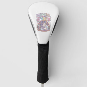 Unicorn Introverted but Sparkly Original White Bac Golf Head Cover