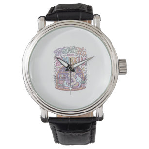Unicorn Introverted but Sparkly Original White Bac Watch