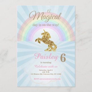 Unicorn invitations