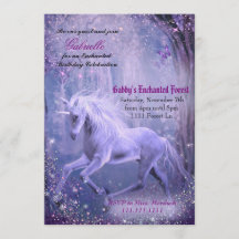 Unicorn Invitations, Unicorn Birthday Invitations