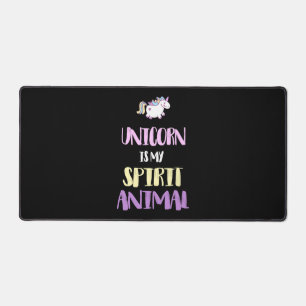 Unicorn is My Spirit Animal  Desk Mat