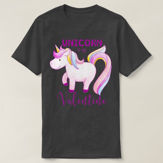 Unicorn is my valentine Active T-Shirt (Design Front)