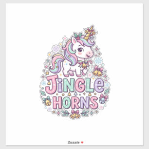 Unicorn Jingle Horns Charming Apparel Graphic_1
