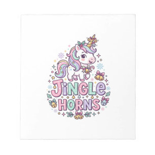 Unicorn Jingle Horns Charming Apparel Graphic_1 Notepad
