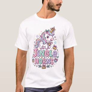 Unicorn Jingle Horns Charming Apparel Graphic_1 T-Shirt