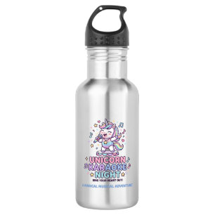Unicorn Karaoke Night Bold Typography Product Grap 532 Ml Water Bottle