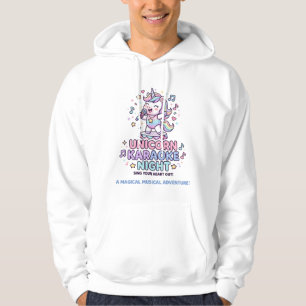 Unicorn Karaoke Night Bold Typography Product Grap Hoodie