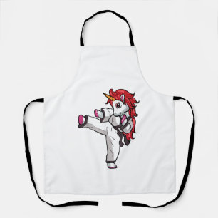 Unicorn Karate Girl Taekwondo Jiu Jitsu MMA BJJ T- Apron